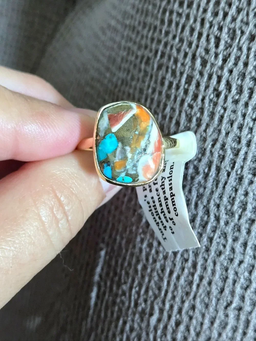 Shivam Misshapened Copper Turquoise Ring💍 - NWT